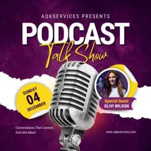 Purple and Yellow Modern Talk Show Podcast Cover